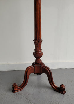 Elegant Mahogany & Brass Carved Reproduction Music Stand | Antique & Vintage | Moonee Ponds Antiques | Australia Wide Delivery