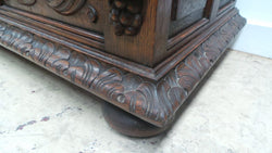 French Oak Carved Hall Seat | Antique & Vintage | Moonee Ponds Antiques | Australia Wide Delivery