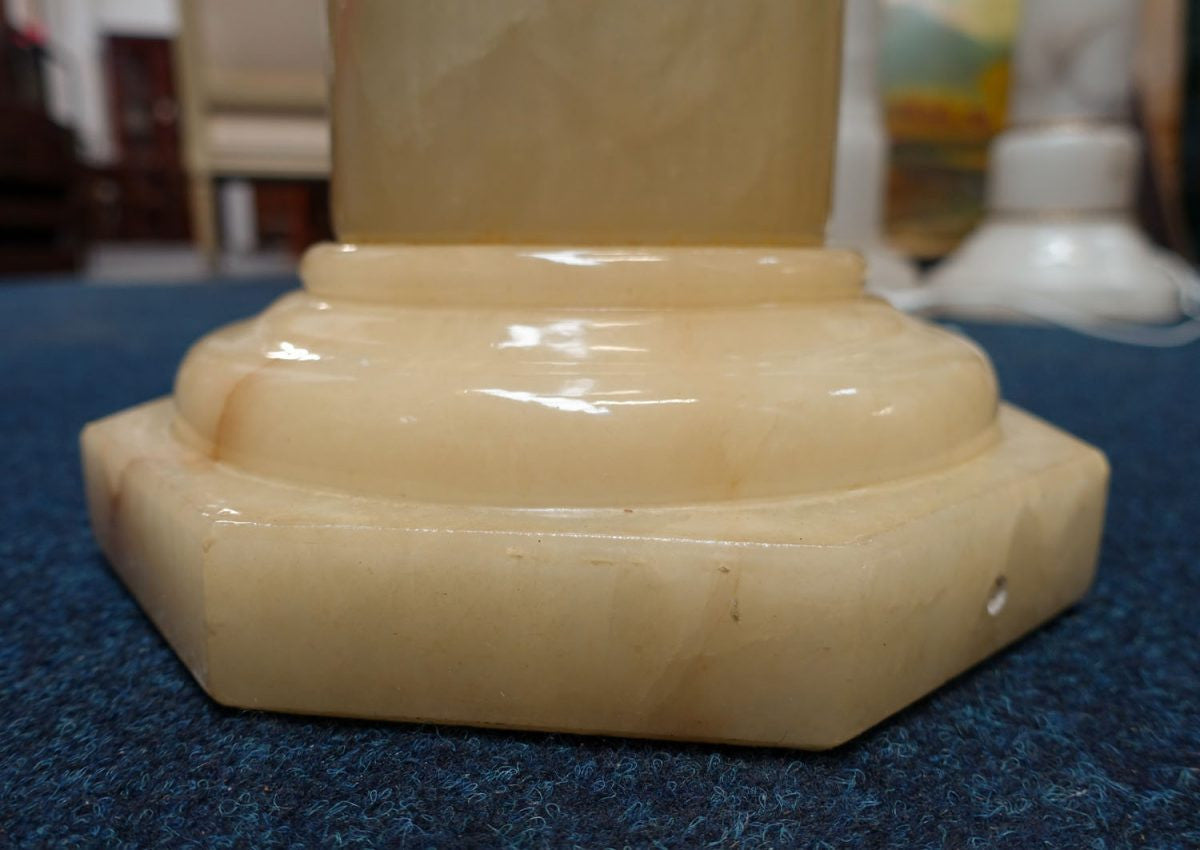 Large Vintage Italian Alabaster Pedestal