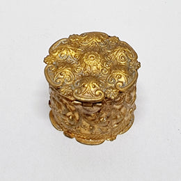 Antique French Gilt Metal Ornate Trinket Box