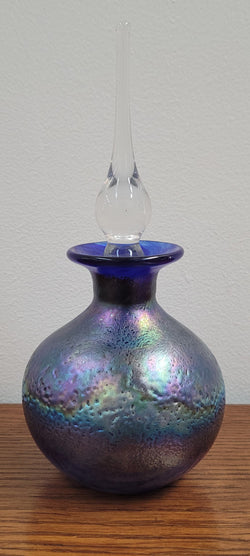 Stunning Iridescent Hand Blown Perfume Bottle | Antique & Vintage | Moonee Ponds Antiques | Australia Wide Delivery