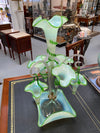 Large & Rare Victorian Vaseline Glass Epergne | Antique & Vintage | Moonee Ponds Antiques | Australia Wide Delivery