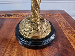 Victorian Banquet Lamp “Globe Vulcan” With Original Acid Etched Shade | Antique & Vintage | Moonee Ponds Antiques | Australia Wide Delivery