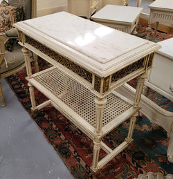 Painted French Louis XVI Style Marble Top Console Table | Antique & Vintage | Moonee Ponds Antiques | Australia Wide Delivery