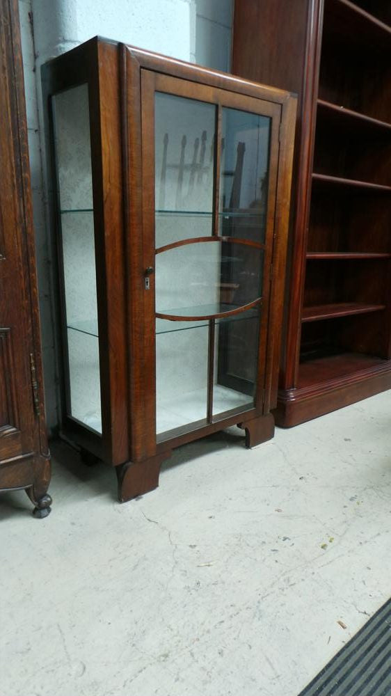 Art Deco Walnut Display Cabinet | Antique & Vintage | Moonee Ponds Antiques | Australia Wide Delivery