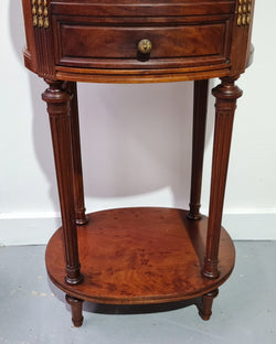Round Louis XVI Style Mahogany Marble Top Side Table | Antique & Vintage | Moonee Ponds Antiques | Australia Wide Delivery