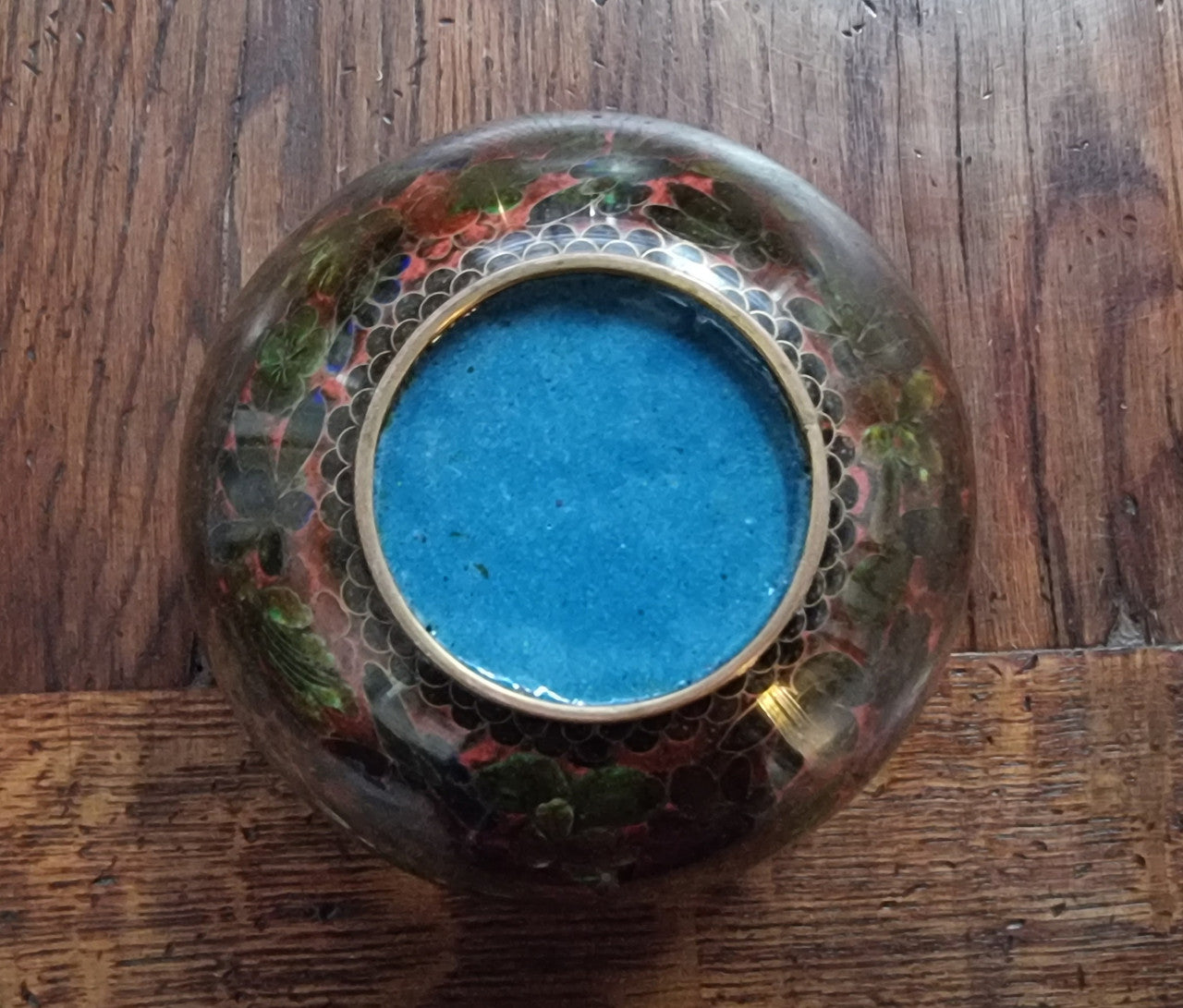 Vintage Cloisonné Vase With a Great Colour Combination