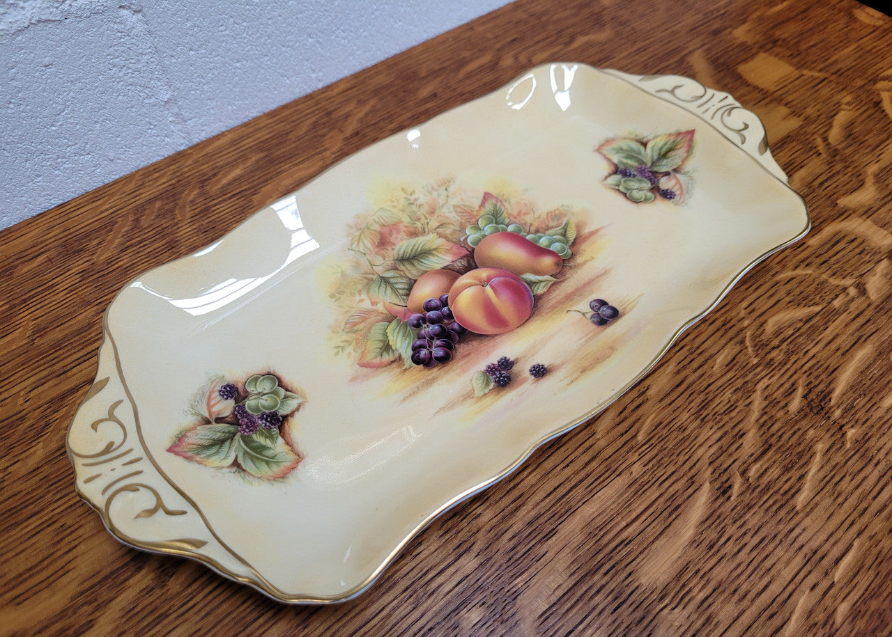 Aynsley Orchard Gold Serving Tray | Antique & Vintage | Moonee Ponds Antiques | Australia Wide