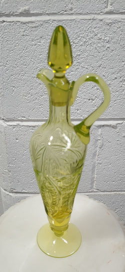 Stunning Uranium Glass Decanter & Stopper | Antique & Vintage | Moonee Ponds Antiques | Australia Wide Delivery