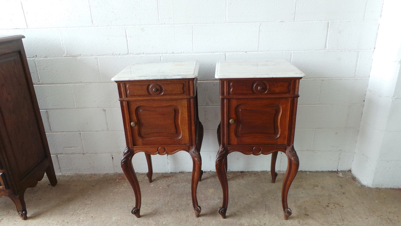 Beautiful Pair of French Bedside Cabinets | Antique & Vintage | Moonee Ponds Antiques | Australia Wide Delivery