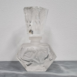 Vintage Etched Crystal Perfume Bottle