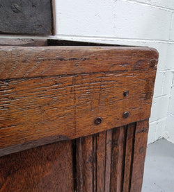 Rustic Early 19th Century French Oak Trunk | Antique & Vintage | Moonee Ponds Antiques | Australia Wide Delivery