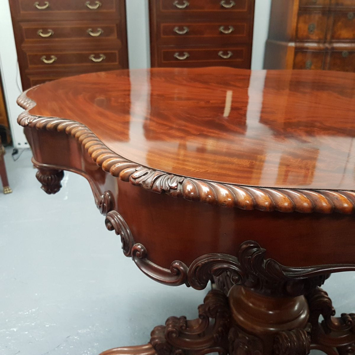 Antique French Flame Mahogany Centre Table | Antique & Vintage | Moonee Ponds Antiques | Australia Wide Delivery