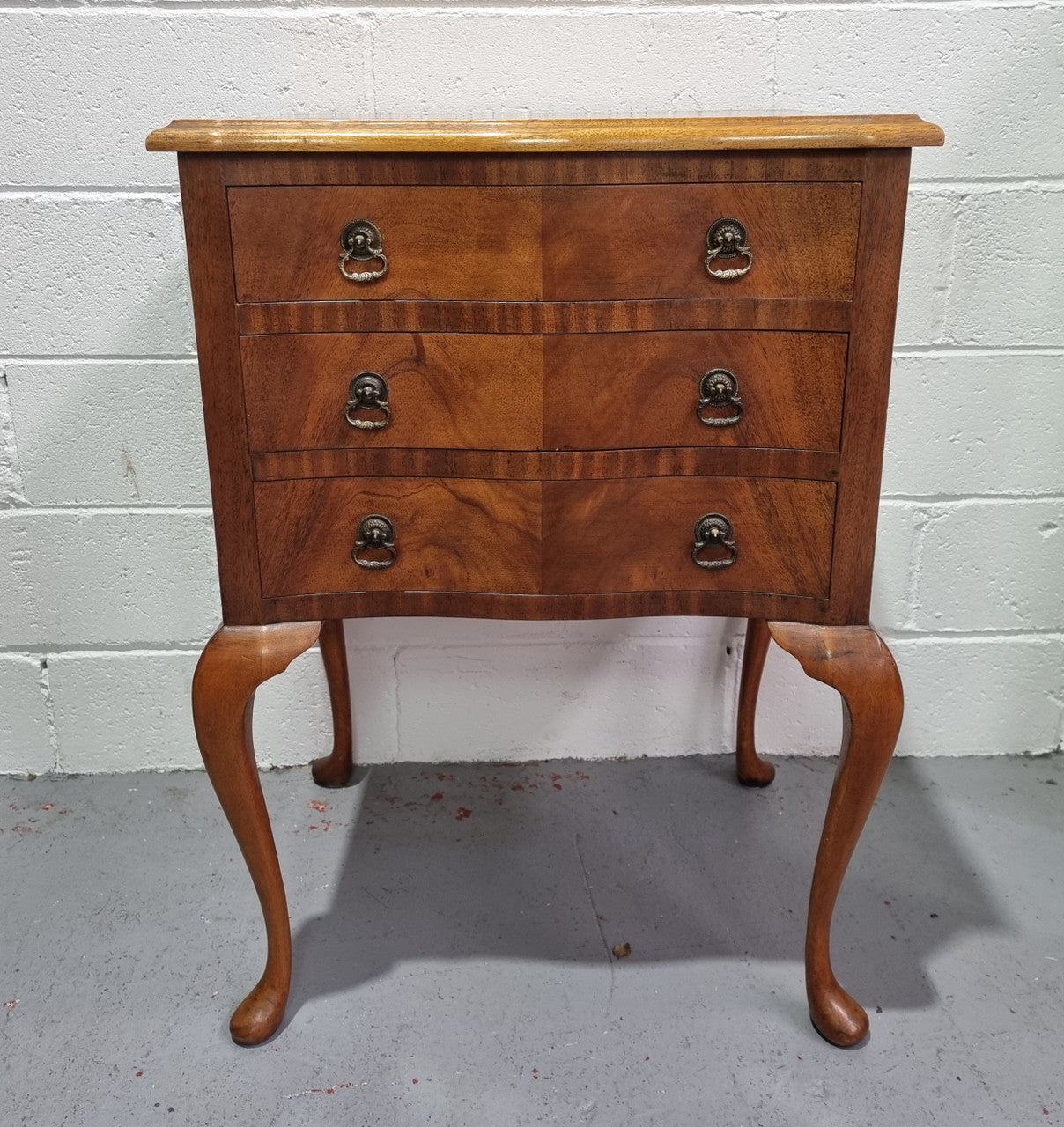 Antique Queen Anne Style Figured Walnut Chest On Legs | Antique & Vintage | Moonee Ponds Antiques | Australia Wide Delivery