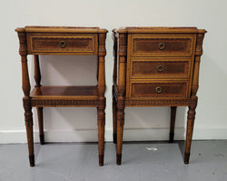 Impressive Pair Henry II Style Walnut Bedsides | Antique & Vintage | Moonee Ponds Antiques | Australia Wide Delivery