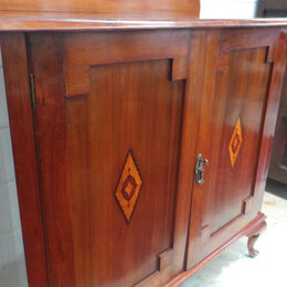Australian Black Wood Art Deco Cabinet With Internal Storage