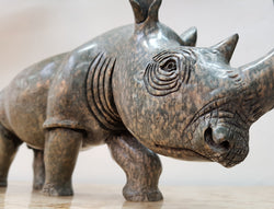Carved Stone Rhinoceros | Antique & Vintage | Moonee Ponds Antiques | Australia Wide Delivery