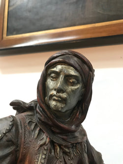 Large French Cold Painted Spelter And Bronze Statue By E L GUILLEMIN | Antique & Vintage | Moonee Ponds Antiques | Australia Wide Delivery