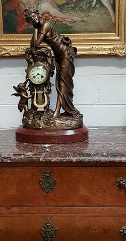 French Antique Figural Clock | Antique & Vintage | Moonee Ponds Antiques | Australia Wide Delivery