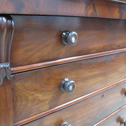 Victorian Flame Mahogany Chest of Drawers