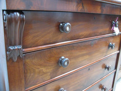 Victorian Flame Mahogany Chest of Drawers | Antique & Vintage | Moonee Ponds Antiques | Australia Wide Delivery