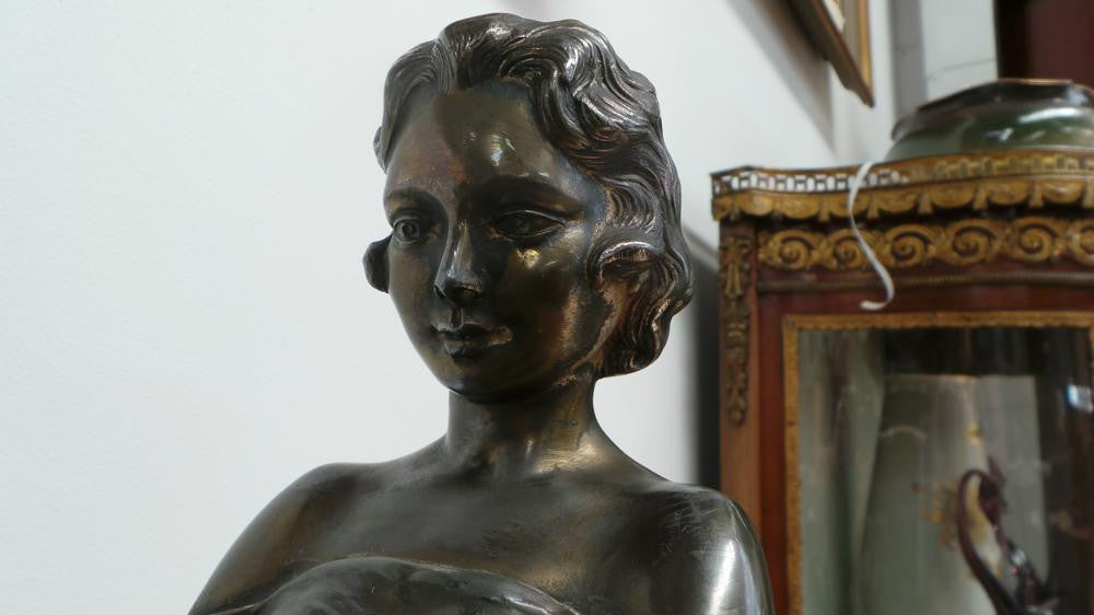 French Art Deco Century Maiden Statue | Antique & Vintage | Moonee Ponds Antiques | Australia Wide Delivery