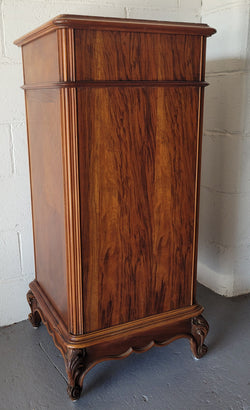 French Louis XV Walnut Single Side Cabinet with Inset Marble Top | Antique & Vintage | Moonee Ponds Antiques | Australia Wide Delivery