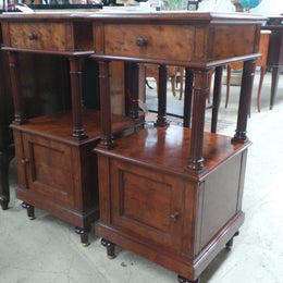 Pair of High End Mahogany Bedside Cabinets