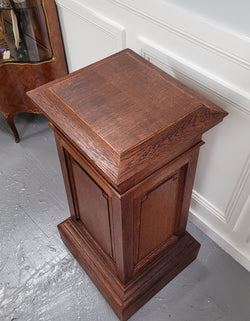 Sourced From France a Large French Oak Pedestal | Antique & Vintage | Moonee Ponds Antiques | Australia Wide Delivery