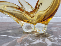 Murano Style Golden Yellow Glass Bird Bowl | Antique & Vintage | Moonee Ponds Antiques | Australia Wide Delivery