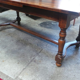 A Large French Farmhouse Oak Extension Table