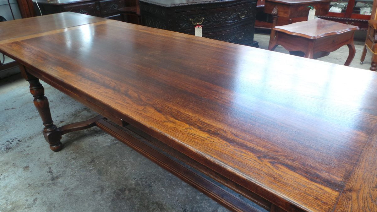 A Large French Farmhouse Oak Extension Table | Antique & Vintage | Moonee Ponds Antiques | Australia Wide Delivery