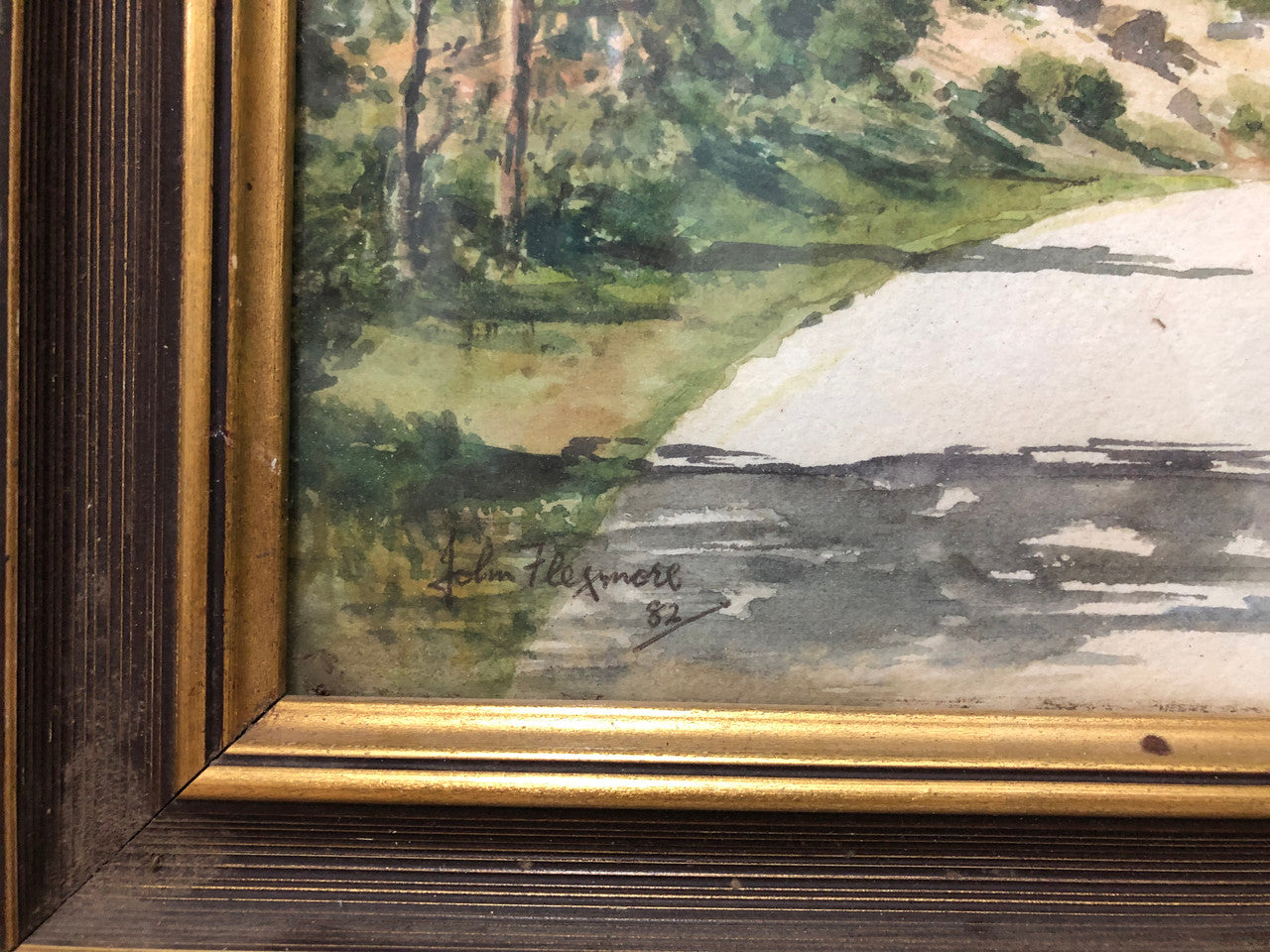 Beautiful John Flexmore Framed Watercolour | Antique & Vintage | Moonee Ponds Antiques | Australia Wide Delivery