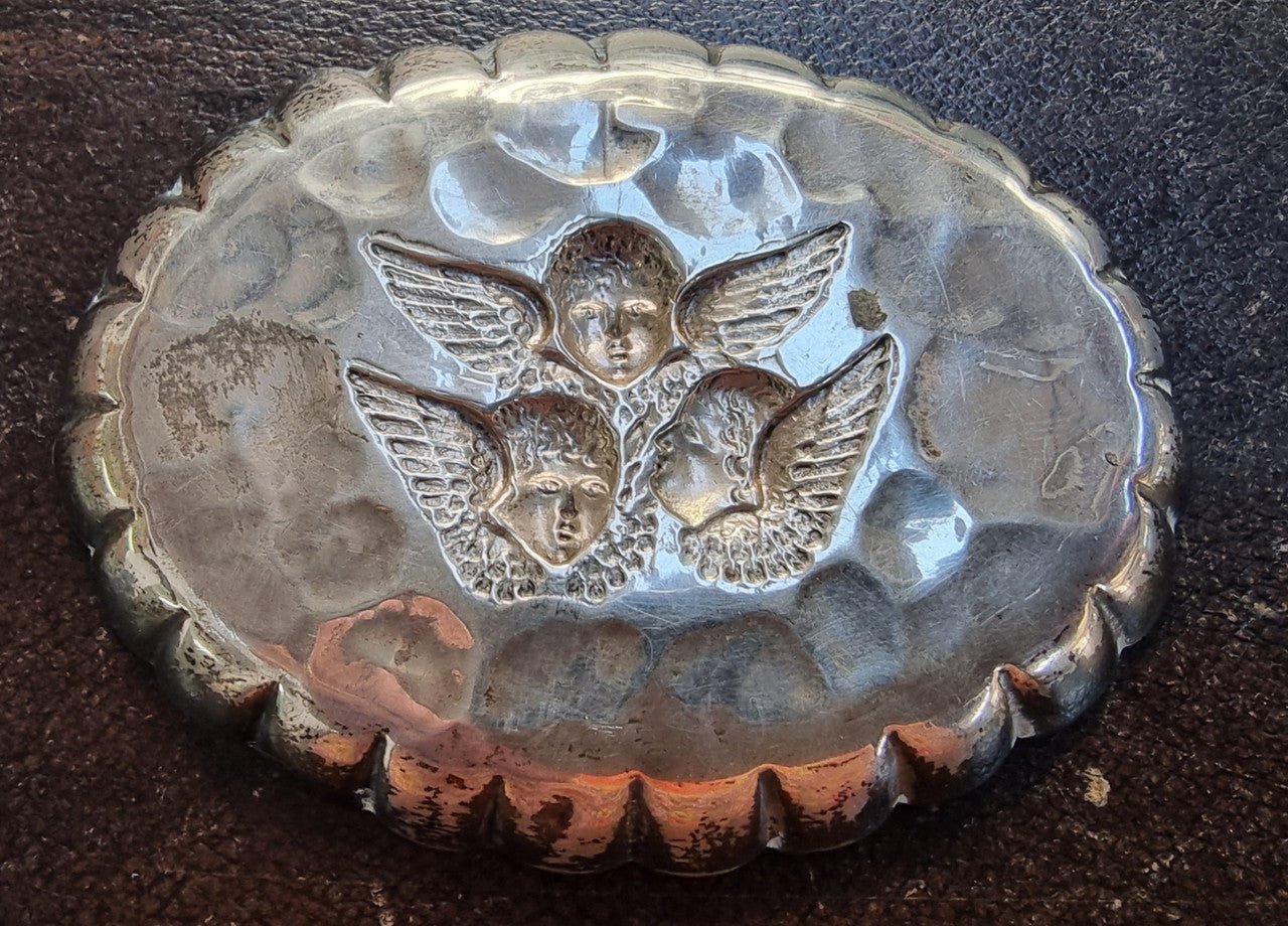 Antique Birmingham  Silver Decorative Pin Tray