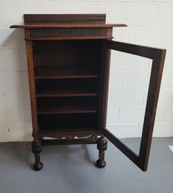 A Compact Oak Tudor Style Display Cabinet | Antique & Vintage | Moonee Ponds Antiques | Australia Wide Delivery