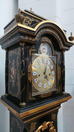 French Hand painted Grandmother clock | Antique & Vintage | Moonee Ponds Antiques | Australia Wide Delivery