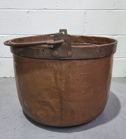 Large Antique French Copper Firewood Cauldron | Antique & Vintage | Moonee Ponds Antiques | Australia Wide Delivery