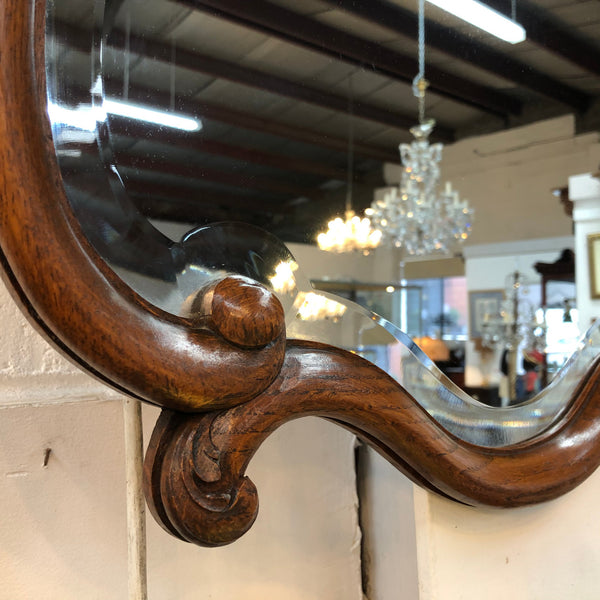 Lovely french oak wall mirror