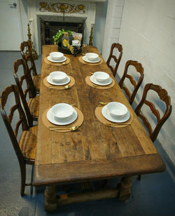 French 19th Century Turned Leg Oak Farmhouse Table | Antique & Vintage | Moonee Ponds Antiques | Australia Wide Delivery