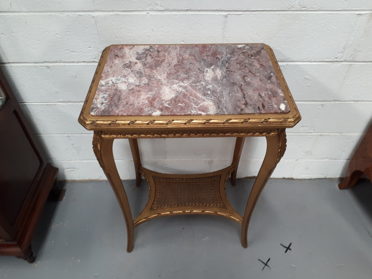 Antique French 19th Century Inset Marble Top & Giltwood Side Table | Antique & Vintage | Moonee Ponds Antiques | Australia Wide Delivery