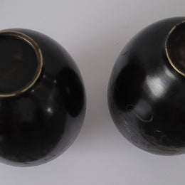 Pair of Antique Meiji Period Japanese etched Bronze vases. It is in good original condition, please view photos as they help form part of the description.