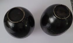 Pair of Antique Meiji Period Japanese Etched Bronze Vases | Antique & Vintage | Moonee Ponds Antiques | Australia Wide Delivery