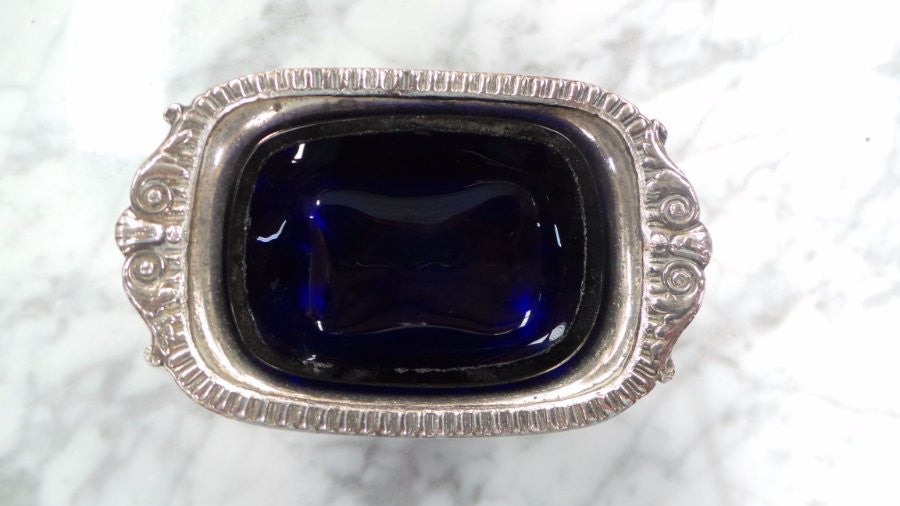 Silver Plated Salts with Insert | Antique & Vintage | Moonee Ponds Antiques | Australia Wide Delivery