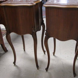 Pair of French Walnut Bedside Cabinets