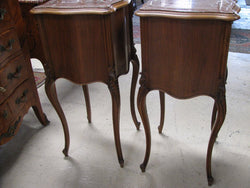Pair of French Walnut Bedside Cabinets | Antique & Vintage | Moonee Ponds Antiques | Australia Wide Delivery