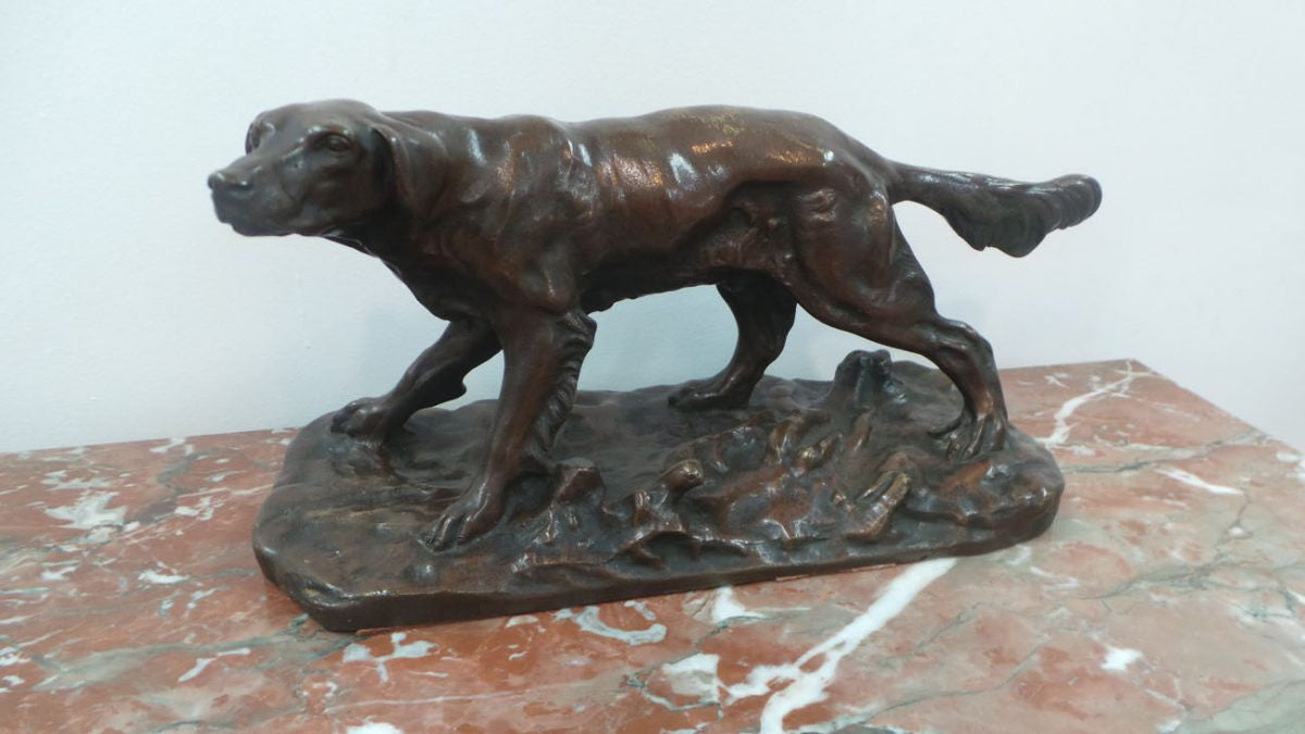An Antique Classical French Bronze Of A Red Setter | Antique & Vintage | Moonee Ponds Antiques | Australia Wide Delivery