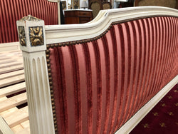 French Queen Size Upholstered Louis XV Style Painted Bed | Antique & Vintage | Moonee Ponds Antiques | Australia Wide Delivery