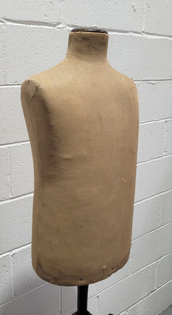 Vintage Fabric Covered Child Mannequin on Adjustable Wooden Base | Antique & Vintage | Moonee Ponds Antiques | Australia Wide Delivery