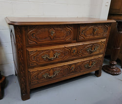 French Cherrywood Louis XIV Style Wooden Topped Chest of Four Drawers | Antique & Vintage | Moonee Ponds Antiques | Australia Wide Delivery