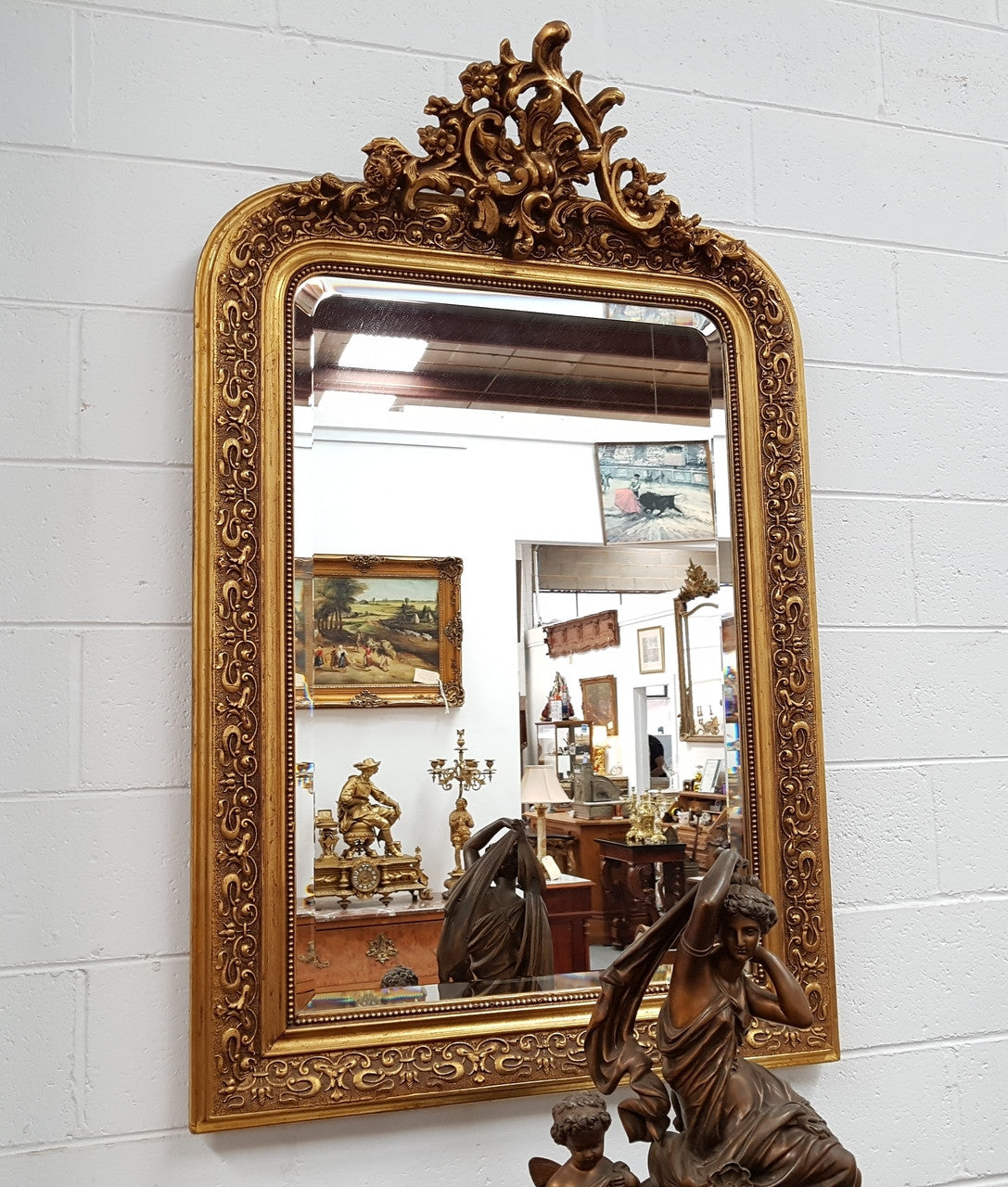 19th Century French Louis XV Style Gilt Wall Mirror | Antique & Vintage | Moonee Ponds Antiques | Australia Wide Delivery